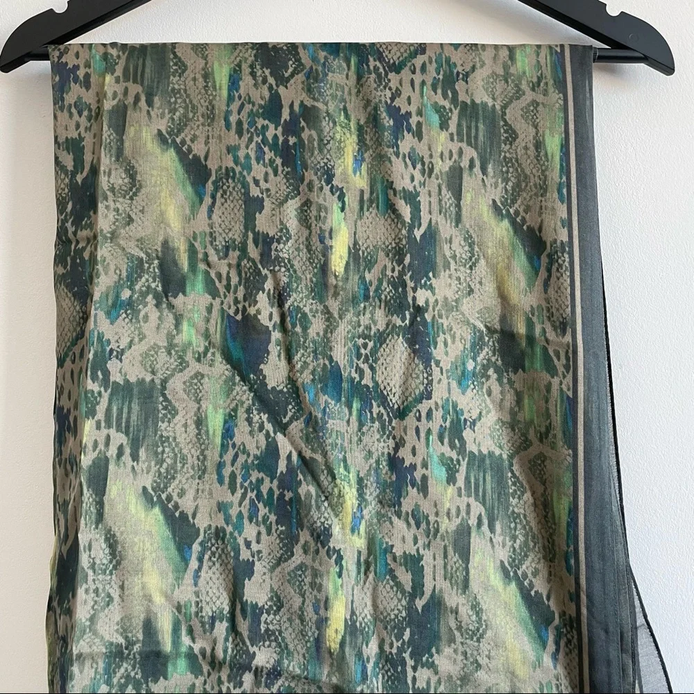 ALL SAINTS Masala Square Scarf In Rainbow Khaki